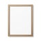 Vector 3d Realistic A4 Brown Wooden Simple Modern Frame Icon Closeup Isolated on White. It can be used for presentations