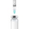 Vector 3d Realistic Bottle and Syringe. Coronavirus Vaccine, Botox, Fillers, Injections, Hyaluronic Acid Closeup