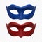 Vector 3d Realistic Carnival Face Mask Icon Set, Masks for Party Decoration, Masquerade Closeup Isolated. Design