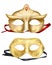 Vector 3d realistic face masks, Venetian carnivals