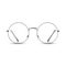 Vector 3d Realistic Grey Silver Round Frame Glasses. Colorless Transparent Sunglasses for Women and Men, Accessory