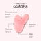 Vector 3d Realistic Gua Sha Jade Scraping Massage Tool. Benefits, Parts, Instruction, Infographics. Natural Pink Rose