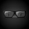 Vector 3d realistic luxury dark glasses