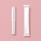 Vector 3d Realistic Menstrual Hygiene Cutton Tampon, Applicator, Paper Tube, Packaging Set Isolated. Feminine Hygiene