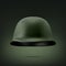 Vector 3d Realistic Military Protect Helmet Icon Closeup. Helmet, Army Symbol of Defense and Protect. Soldier Helmet