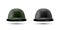 Vector 3d Realistic Military Protect Helmet Icon Set Closeup. Helmet, Army Symbol of Defense and Protect. Soldier Helmet