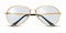 Vector 3d Realistic Modern Unisex Frame Glasses. Golden Metal Color Frame.Transparent Sunglasses for Women and Men