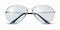 Vector 3d Realistic Modern Unisex Frame Glasses. Gray Silver Metal Color Frame. Transparent Sunglasses for Women and Men