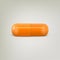 Vector 3d Realistic Orange Pharmaceutical Medical Pill, Capsule, Tablet on White Background. Front View. Copy Space