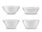 Vector 3d realistic porcelain tableware, glass dishes