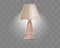 Vector 3d Realistic Render Illuminated Lamp Closeup Isolated on Transparent Background. Floor Lamp. Template of Electric