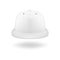 Vector 3d Realistic Render White Blank Baseball Snapback Cap Icon Closeup Isolated on White Background. Design Template