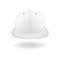 Vector 3d Realistic Render White Blank Baseball Snapback Cap Icon Closeup Isolated on White Background. Design Template