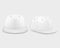 Vector 3d Realistic Render White Blank Baseball Snapback Cap Icon Set Closeup Isolated on Transparent Background. Design