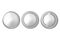 Vector 3d Realistic Silver Metal Blank Coin Icon Set Closeup Isolated on White Background. Design Template, Clipart of