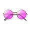 Vector 3d Realistic Trendy Round Frame Glasses Isolated. Sunglasses, Optics, Lens, Vintage Eyeglasses in Top View