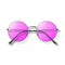 Vector 3d Realistic Trendy Round Frame Glasses Isolated. Sunglasses, Optics, Lens, Vintage Eyeglasses in Top View