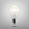 Vector 3d Realistic Turning On Light Bulb Icon Closeup Isolated on Gray Background. Design Template, Clipart. Glowing