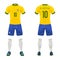 Vector 3d realistic uniform of Brasil football player