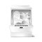 Vector 3d realistic white dishwasher with display