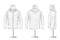 Vector 3d realistic white hoodie on mannequin