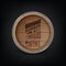 Vector 3d Realistic Wooden Barrel Lid for Storing Alcoholic Beverages with Typographic Quote about Wine. Brown Beer