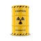 Vector 3d Realistic Yellow Barrel, Hazard Liquid. Caution, Radioactive, Hazardous Chemical Materials, Toxic Pollution