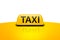 Vector 3d Realistic Yellow French Taxi Sign on Car Roof Closeup Isolated on White Background. Design Template for Taxi