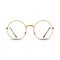 Vector 3d Realistic Yellow GOlden Round Frame Glasses. Colorless Transparent Sunglasses for Women and Men, Accessory