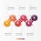 Vector 6 option infographic template with circles