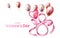 Vector 8 of march women day holiday heart balloon