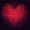 Vector Abstact Valentine Day Postcard - Heart Love Symbol on Dark Background