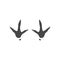 Vector abstract bird footprint claw foot icon