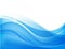 Vector abstract blue wavy water background
