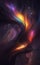 vector abstract bokeh lights background,dark space background, streams of molten metal the color of the rainbow