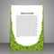 Vector abstract brochure design template. Spring green foliage.