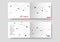 Vector abstract brochures with black molecules on white background