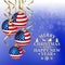 Vector abstract Christmas background with patriotic elements