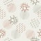 Vector Abstract Circle Seamless Japanese Wrapping Paper or Fabric Pattern in Khaki Colors