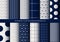 Vector abstract classy navy seamless pattern set