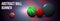 Vector abstract coloful banner with ball, sphere in green and red color