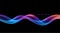 Vector abstract colorful flowing wave lines isolated on black background. Design element for technology, science, music