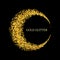 Vector abstract crescent background gold fine dust Logo eps 10