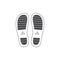 Vector abstract footwear flat footprint black icon