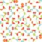 Vector abstract funky background. Seamless pattern.