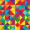 Vector abstract geometric cube and triangle angular colorful pattern.