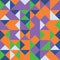 Vector abstract geometric cube and triangle angular colorful pattern.