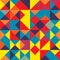 Vector abstract geometric cube and triangle angular colorful pattern.