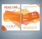 Vector abstract geometric orange wave brochure