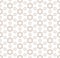 Vector abstract geometric pattern with flower shapes, stars. Beige and white